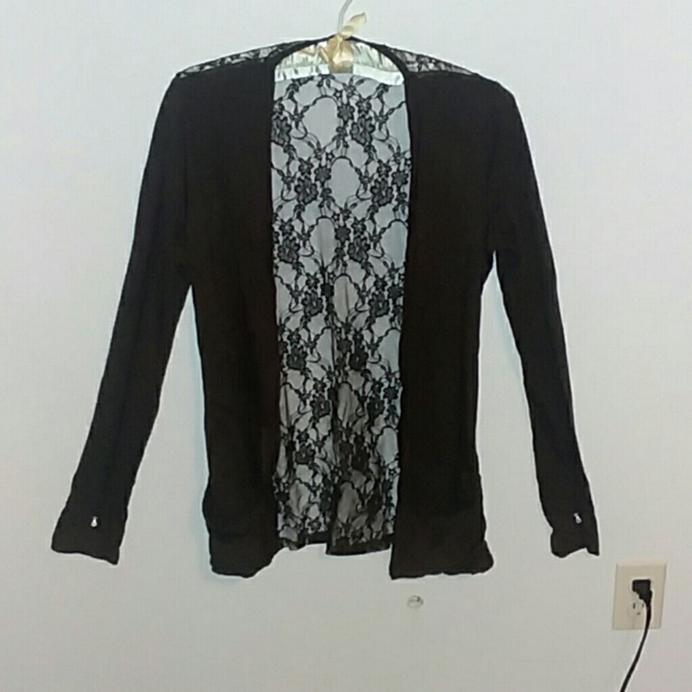 Brown lace cardigan